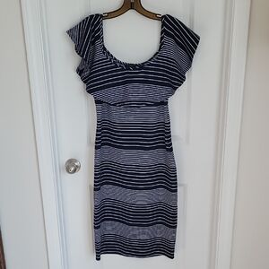 Striped Black and White Women's Dress